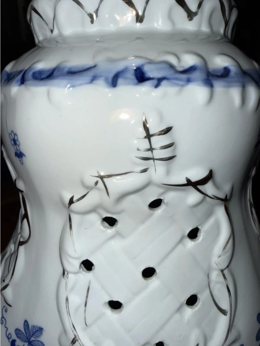 Antique Candle Cover Porcelain Fairy Lamp Shade Unicorn Goddess Victorian EUC